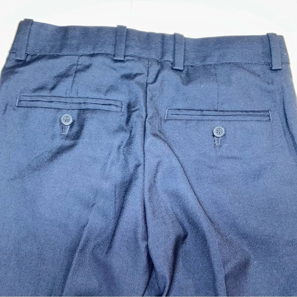 H&M Boys Navy Blue Suit Dress Pants Size 8-9Y Adjustable Waist Formal Church